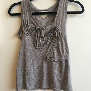Anthropologie Grey Sleeveless Blouse